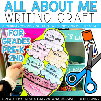 Preview of All About Me Writing Craft Back To School