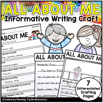 Preview of All About Me Writing Craft - Get to Know Me Back to School Writing Templates