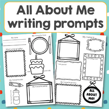 Preview of All About Me Writing Frames