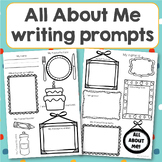 All About Me Writing Frames
