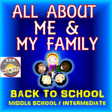 Back to School Activities 5th grade - 8th Grade: All About