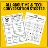 All About Me and Tech Conversation Starter- Back to School