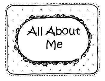 Preview of All About Me booklet