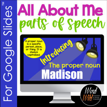 Preview of All About Me for Google Slides™ 5th Grade Back to School Grammar Review