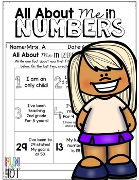 Me By the Numbers template