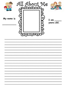 All About Me (poster and writing activity) by Anne Wheeler | TPT