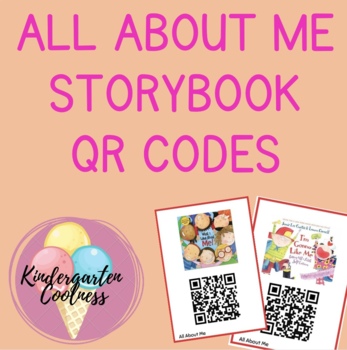 Preview of All About Me storybook QR codes flashcards