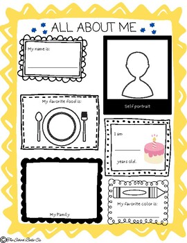 All About Me worksheet by The School Belle Ca | TPT