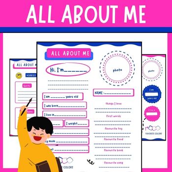 All About Me worksheet - Back to School Get to Know You First Week ...