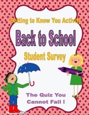 Back to School Student Survey (Emotional, Social, Environm