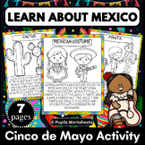 All About Mexico - Printable Cinco De Mayo Coloring and Re