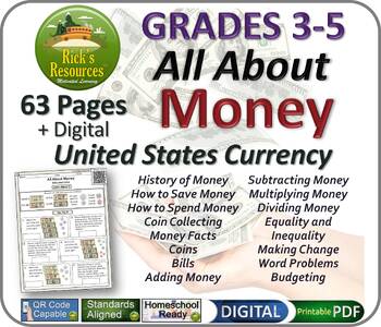 Preview of All About Money: An Interactive Learning Guide for Grades 3-5