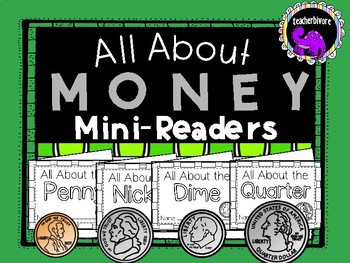 Preview of All About Money Mini-Readers (Penny, Nickel, Dime, Quarter)