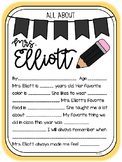 All About Mrs. Elliott (Black and Gold)