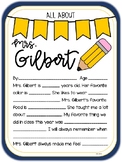 All About Mrs. Gilbert (Navy and Gold)