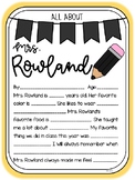 All About Mrs. Rowland (Black and Gold)