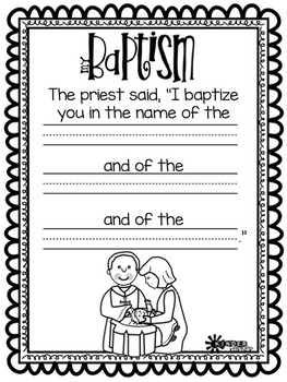 All About My Baptism by The Kinder Korner | Teachers Pay Teachers