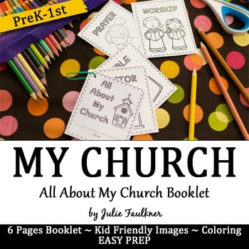 Preview of All About My Church Booklet, Craft, FREEBIE