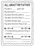All About My Dad - A Father's day questionnaire