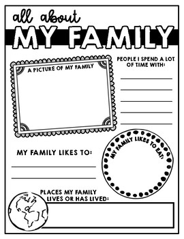Preview of All About My Family *FREEBIE*
