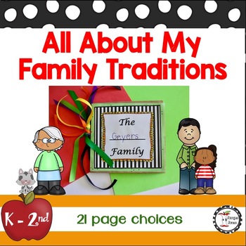 Preview of All About My Family Traditions and Celebrations Album Project 1st Grade