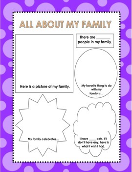 all about my family worksheet by kaitlyn fashingbauer tpt