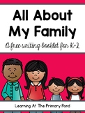 All About My Family Writing Book Template for K-2 {FREE!}