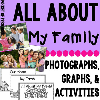 Preview of All About My Family for Preschool, Pre-K, and Kindergarten