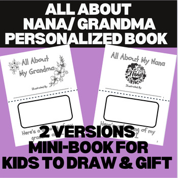 Preview of All About My Grandma/Nana Personalized Book for Kids | Grandparents Day