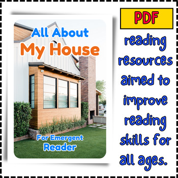 Preview of All About My House- Early Emergent Reader eBook & PDF Printable Reading