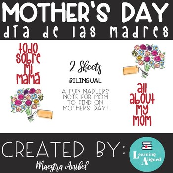 Preview of Mother's Day/Día de las madres - All About Mom Note - Bilingual (Spanish)