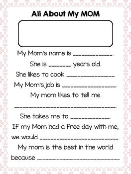 All About My Mom [Mother's Day Survey / Card] by Into the Forest We Go