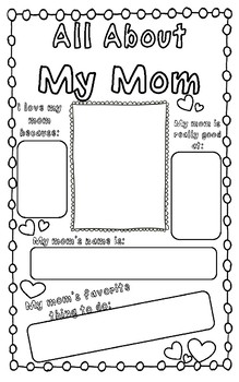 All About My Mom – Mother's Day Printable - My Upside Down Umbrella