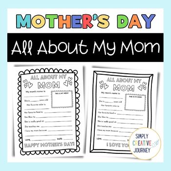 What I Love About Mom - NO PREP FREEBIE by Primary Palette