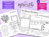 All About My Mom Sheet, Mother's Day Gift, Questionnaire, 