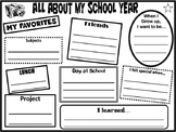 END OF THE YEAR - All About My School Year Memory Page
