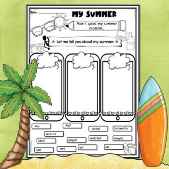 All About My Summer-2 ️ Back to School Ice Breaker by ESL Classroom