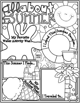 Preview of All About My Summer Poster: A Back to School Ice Breaker Activity