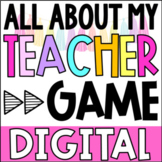 All About My Teacher- Back to School Game