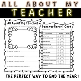 All About My Teacher / End of year activity for Kindergart