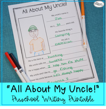 All About My Uncle Printable by Miss Rayanna s Classroom TpT
