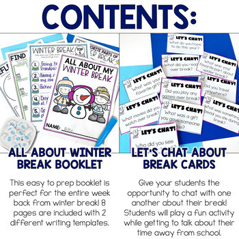 All About My Winter Break: A Booklet by Missing Tooth Grins | TpT