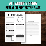 All About Nigeria Country Research Poster Template | Print