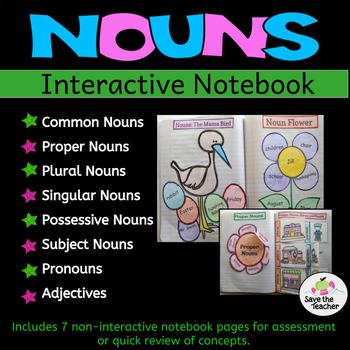 Preview of Grammar: Parts of Speech: Nouns: Interactive Notebook