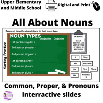 Preview of All About Nouns NO PREP DIGITAL AND PDF