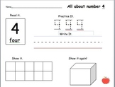 All About Numbers 0-10 Homework/ Practice/ Worksheets
