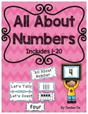 Number Cards 1-20  with Ten Frames {Pocket Charts Math Wal