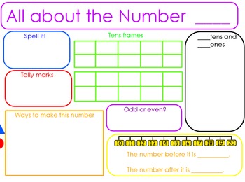 Preview of All About Numbers 10-20 Flip Chart