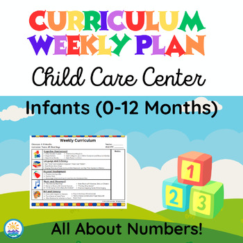 Preview of All About Numbers- Infant Lesson Plan Printable- Week #10