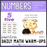 All About Numbers - Unit 1 Math - Digital Version Included